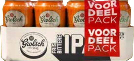 Grolsch IPA voordeelpack met 12 blikjes van 33cl